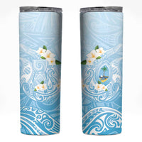 Guam Fishhook Mix Guasali Flowers Skinny Tumbler Dreaming Turquoise LT7 Turquoise - Polynesian Pride