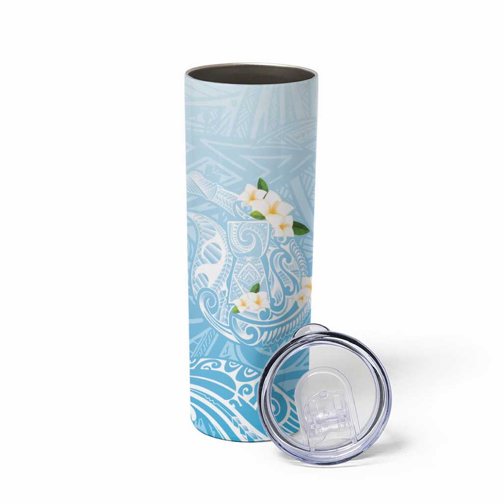 Guam Fishhook Mix Guasali Flowers Skinny Tumbler Dreaming Turquoise LT7 - Polynesian Pride