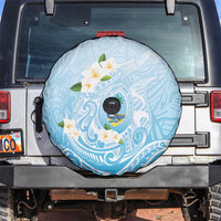 Guam Fishhook Mix Guasali Flowers Spare Tire Cover Dreaming Turquoise LT7 Turquoise - Polynesian Pride