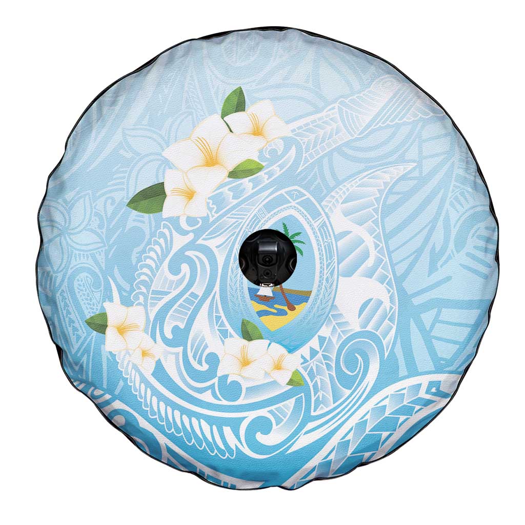Guam Fishhook Mix Guasali Flowers Spare Tire Cover Dreaming Turquoise LT7 - Polynesian Pride