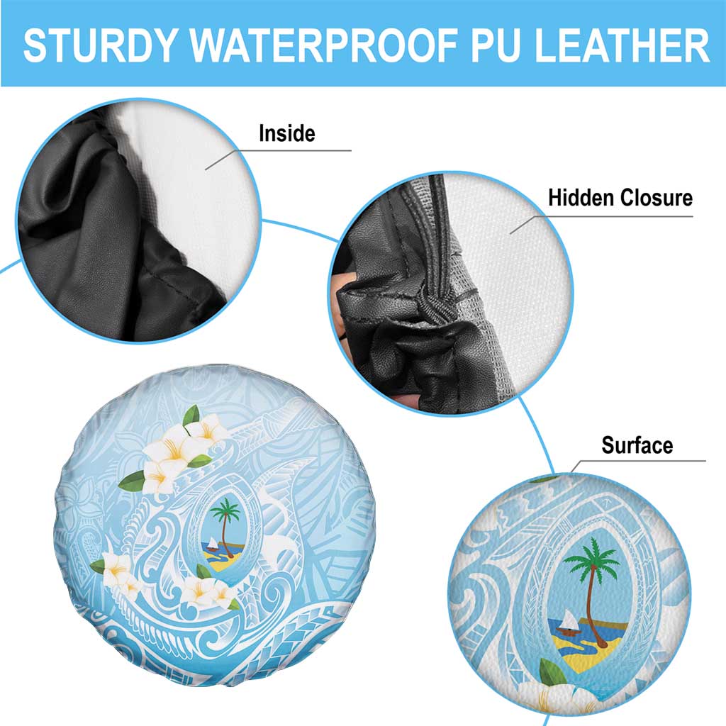 Guam Fishhook Mix Guasali Flowers Spare Tire Cover Dreaming Turquoise LT7 - Polynesian Pride