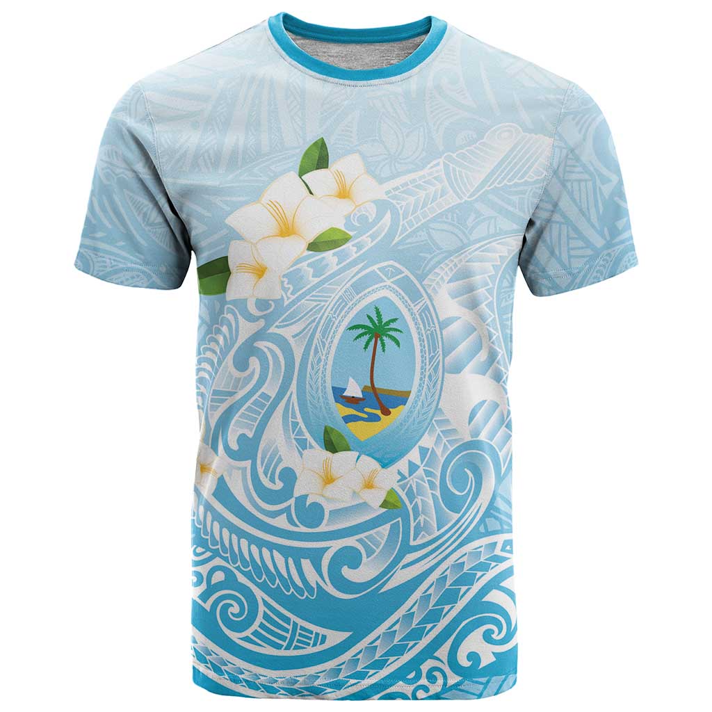 Guam Fishhook Mix Guasali Flowers T Shirt Dreaming Turquoise LT7 Turquoise - Polynesian Pride