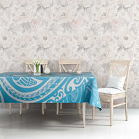 Guam Fishhook Mix Guasali Flowers Tablecloth Dreaming Turquoise LT7 - Polynesian Pride