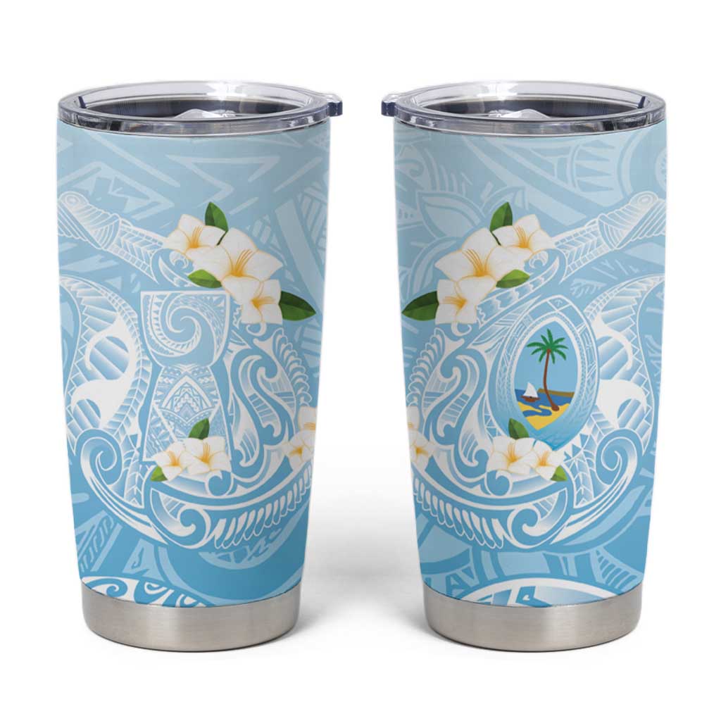 Guam Fishhook Mix Guasali Flowers Tumbler Cup Dreaming Turquoise LT7 Turquoise - Polynesian Pride