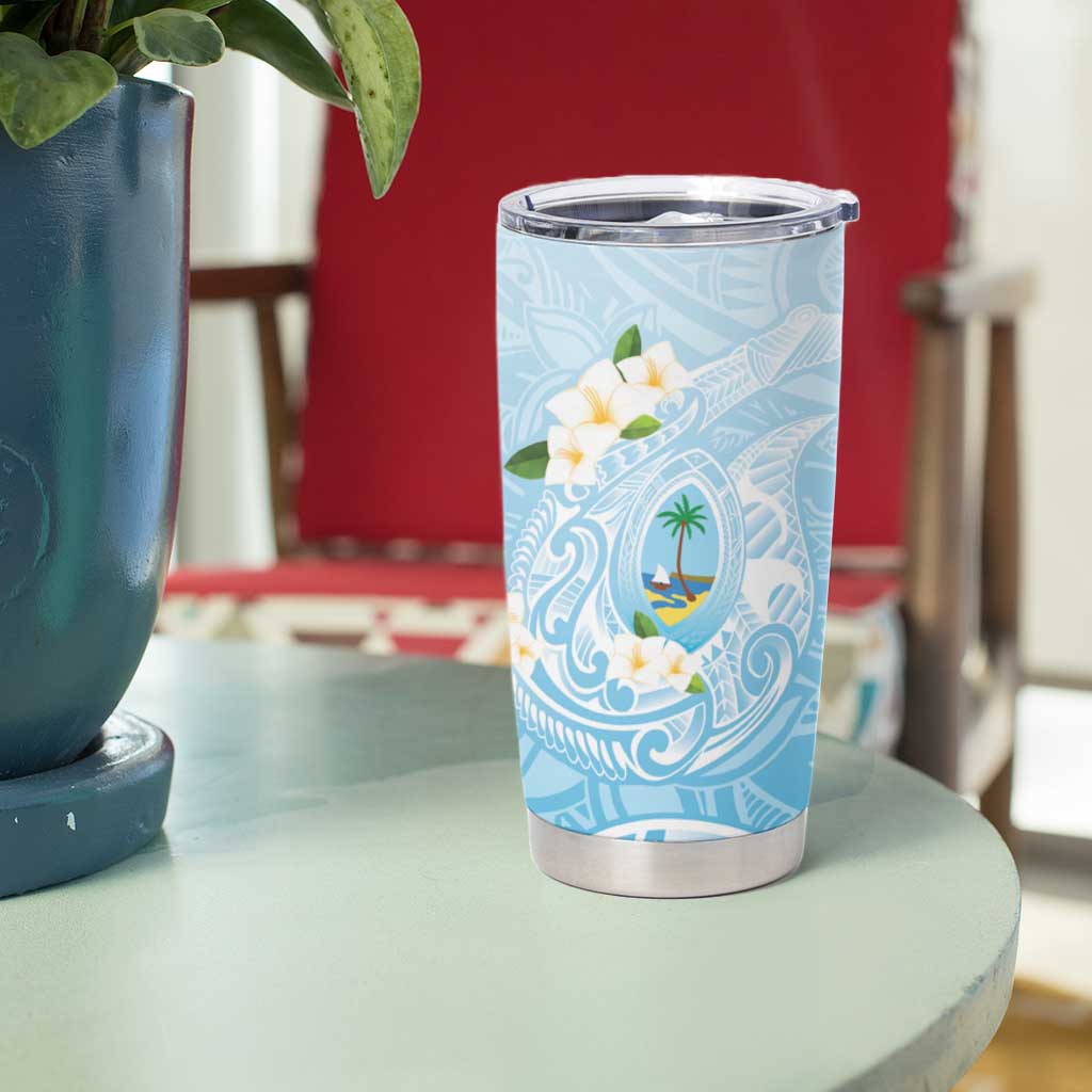 Guam Fishhook Mix Guasali Flowers Tumbler Cup Dreaming Turquoise LT7 - Polynesian Pride