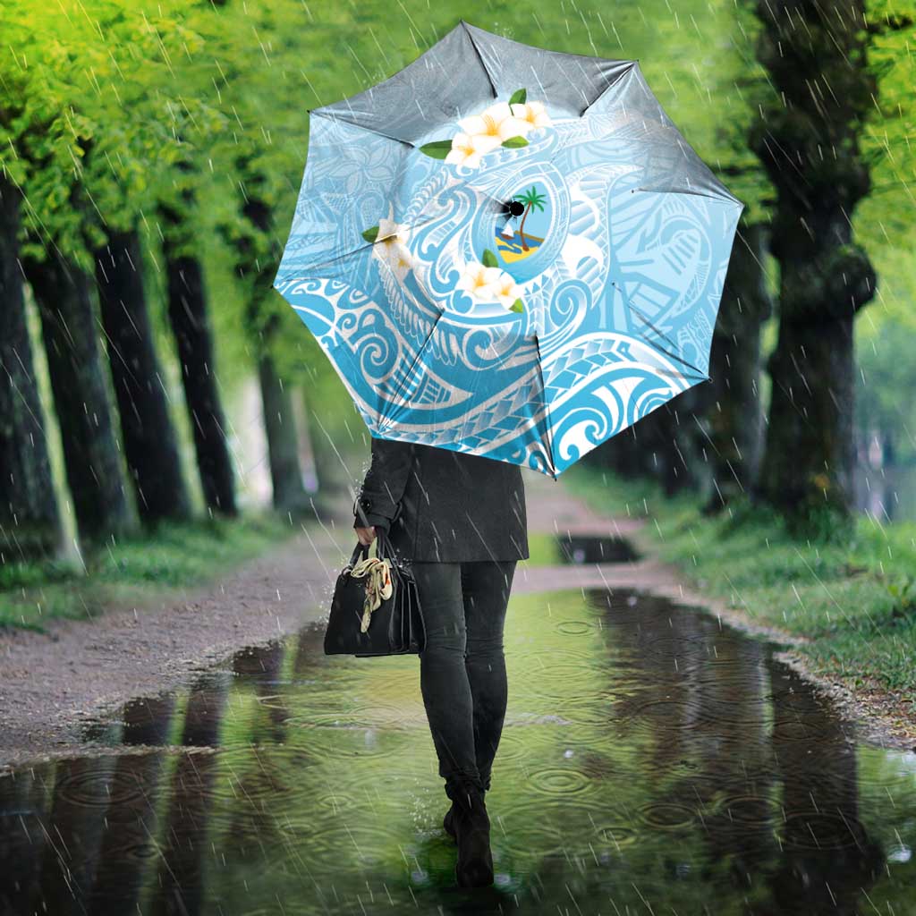 Guam Fishhook Mix Guasali Flowers Umbrella Dreaming Turquoise LT7 - Polynesian Pride