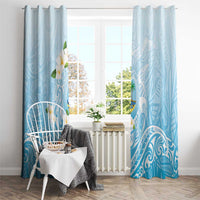 Guam Fishhook Mix Guasali Flowers Window Curtain Dreaming Turquoise LT7 - Polynesian Pride