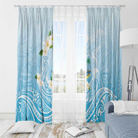 Guam Fishhook Mix Guasali Flowers Window Curtain Dreaming Turquoise LT7 - Polynesian Pride