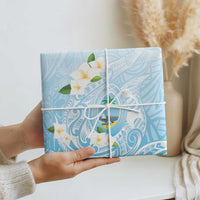 Guam Fishhook Mix Guasali Flowers Wrapping Paper Dreaming Turquoise LT7 - Polynesian Pride