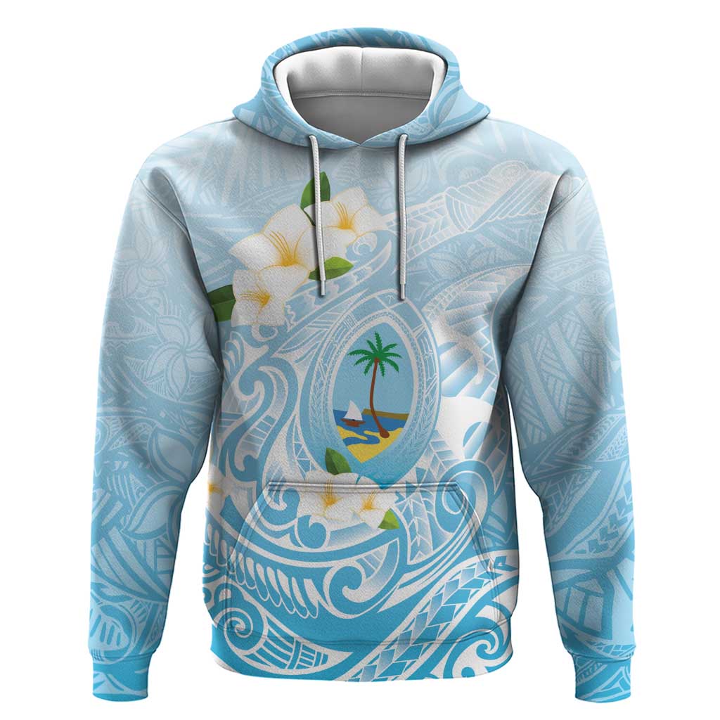 Guam Fishhook Mix Guasali Flowers Zip Hoodie Dreaming Turquoise