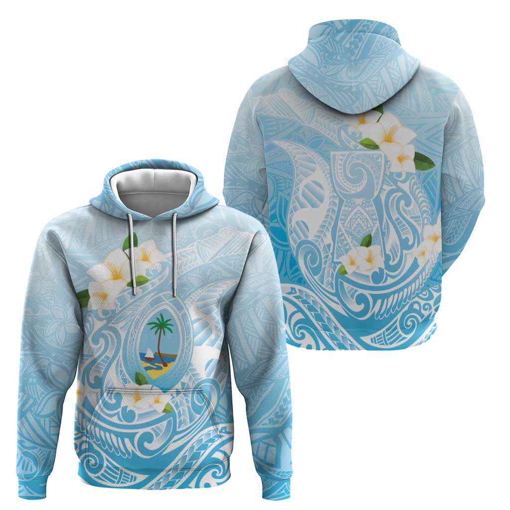 Guam Fishhook Mix Guasali Flowers Zip Hoodie Dreaming Turquoise