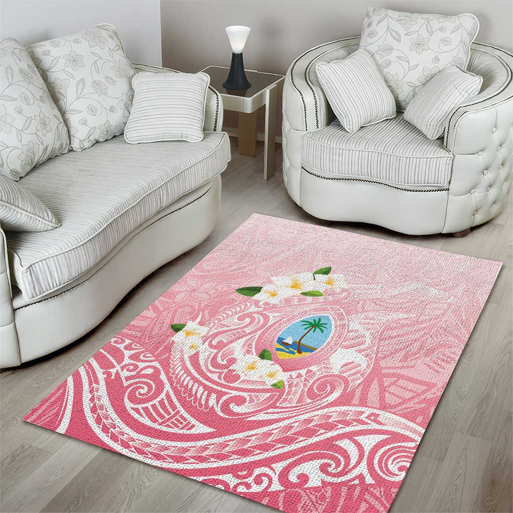 Guam Fishhook Mix Guasali Flowers Area Rug Dreaming Coral LT7 - Polynesian Pride