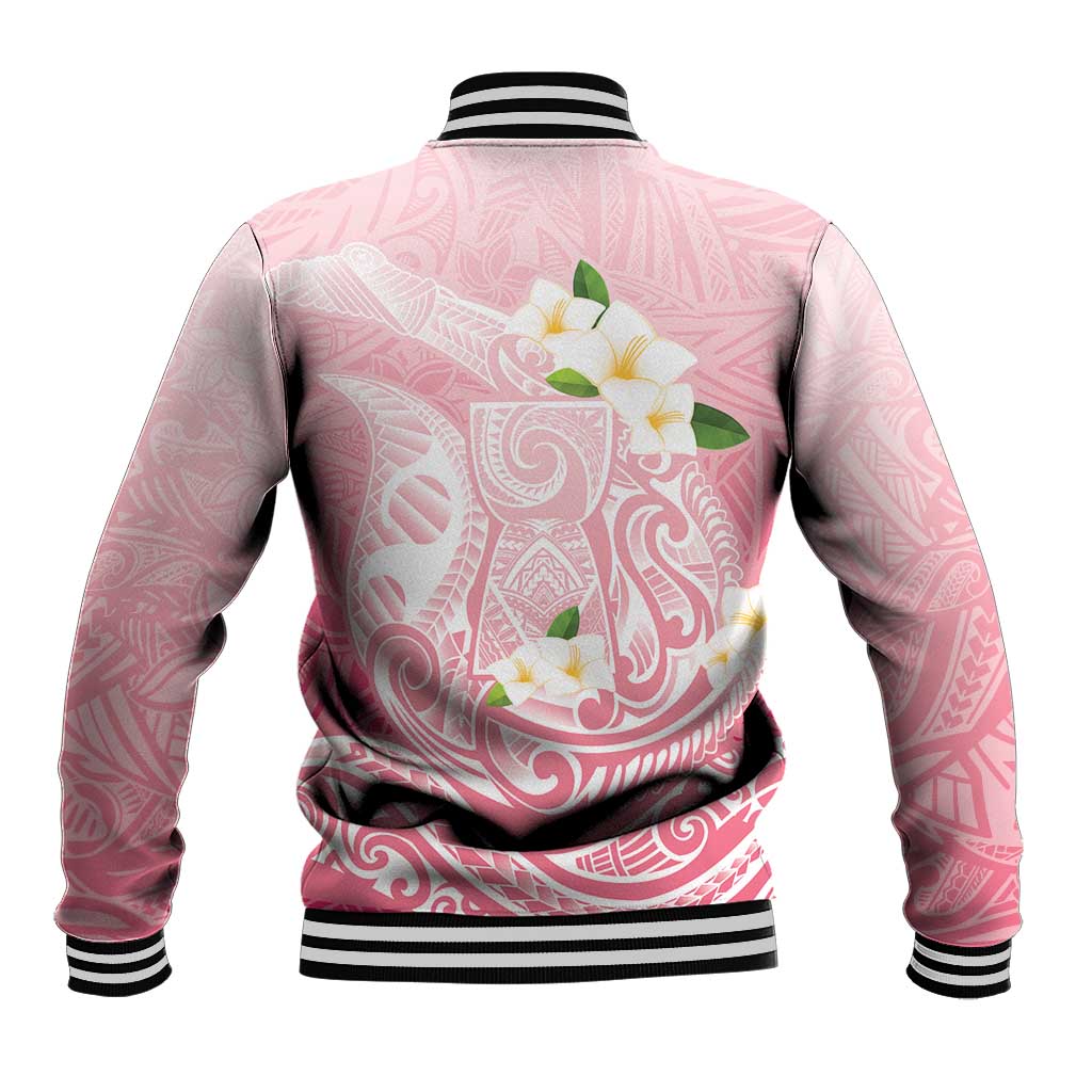 Guam Fishhook Mix Guasali Flowers Baseball Jacket Dreaming Coral LT7 - Polynesian Pride