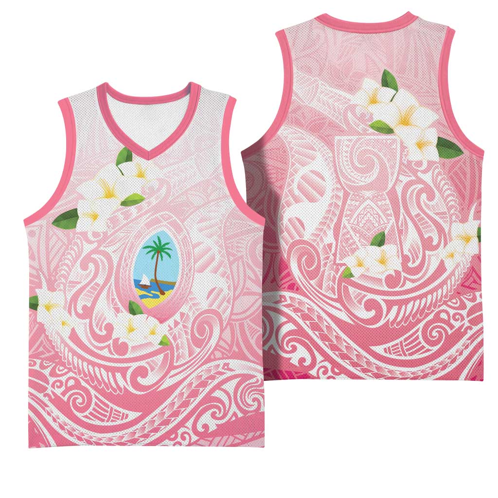 Guam Fishhook Mix Guasali Flowers Basketball Jersey Dreaming Coral LT7 - Polynesian Pride