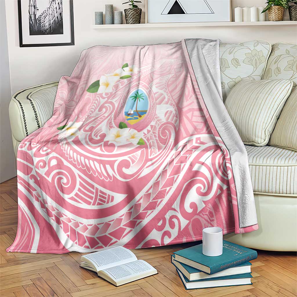 Guam Fishhook Mix Guasali Flowers Blanket Dreaming Coral