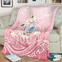 Guam Fishhook Mix Guasali Flowers Blanket Dreaming Coral LT7 - Polynesian Pride