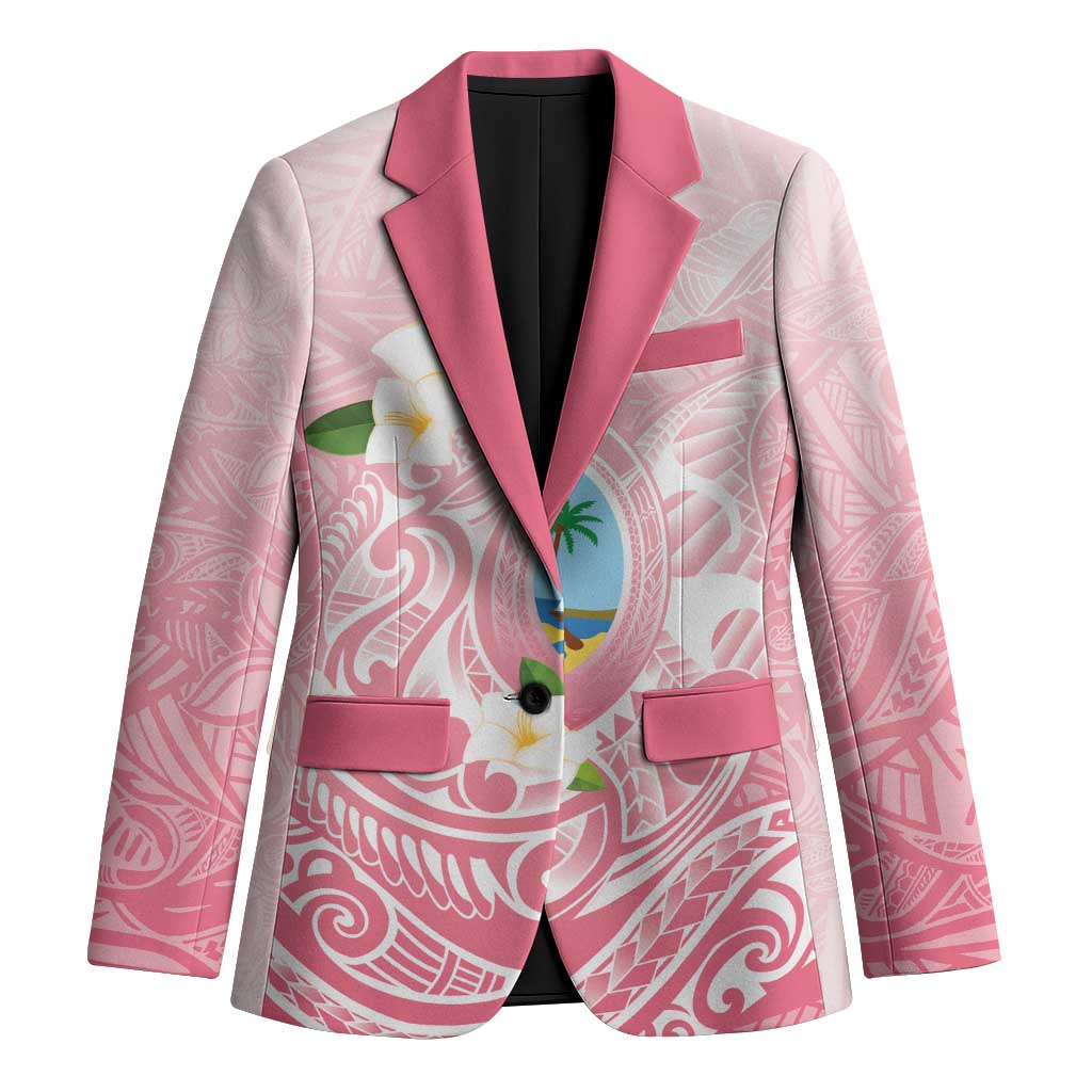 Guam Fishhook Mix Guasali Flowers Blazer Dreaming Coral LT7 Unisex Pink - Polynesian Pride