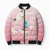 Guam Fishhook Mix Guasali Flowers Bomber Puffer Jacket Dreaming Coral