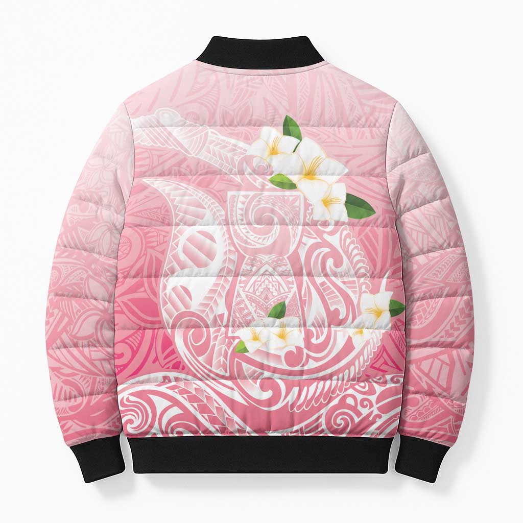 Guam Fishhook Mix Guasali Flowers Bomber Puffer Jacket Dreaming Coral