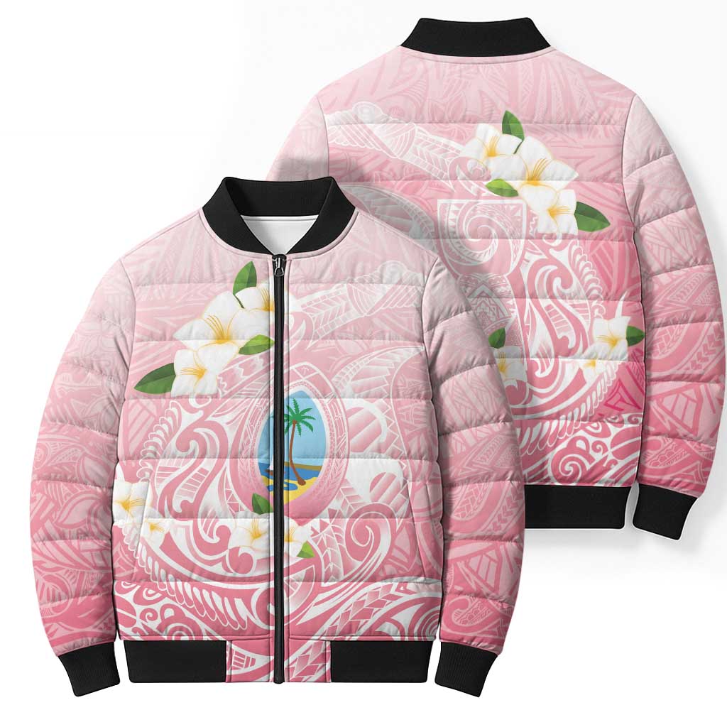 Guam Fishhook Mix Guasali Flowers Bomber Puffer Jacket Dreaming Coral