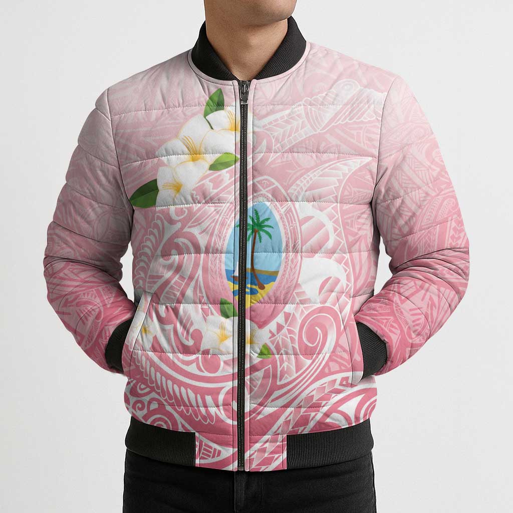 Guam Fishhook Mix Guasali Flowers Bomber Puffer Jacket Dreaming Coral