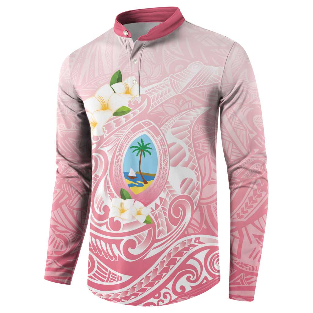 Guam Fishhook Mix Guasali Flowers Button Sweatshirt Dreaming Coral LT7 - Polynesian Pride