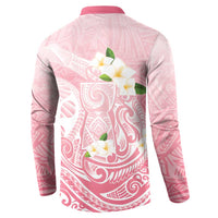 Guam Fishhook Mix Guasali Flowers Button Sweatshirt Dreaming Coral LT7 - Polynesian Pride