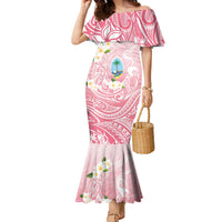 Guam Fishhook Mix Guasali Flowers Family Matching Mermaid Dress and Hawaiian Shirt Dreaming Coral