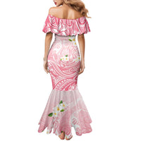 Guam Fishhook Mix Guasali Flowers Family Matching Mermaid Dress and Hawaiian Shirt Dreaming Coral