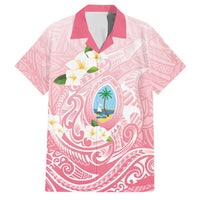 Guam Fishhook Mix Guasali Flowers Family Matching Off Shoulder Short Dress and Hawaiian Shirt Dreaming Coral