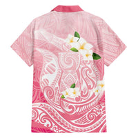 Guam Fishhook Mix Guasali Flowers Family Matching Off Shoulder Short Dress and Hawaiian Shirt Dreaming Coral