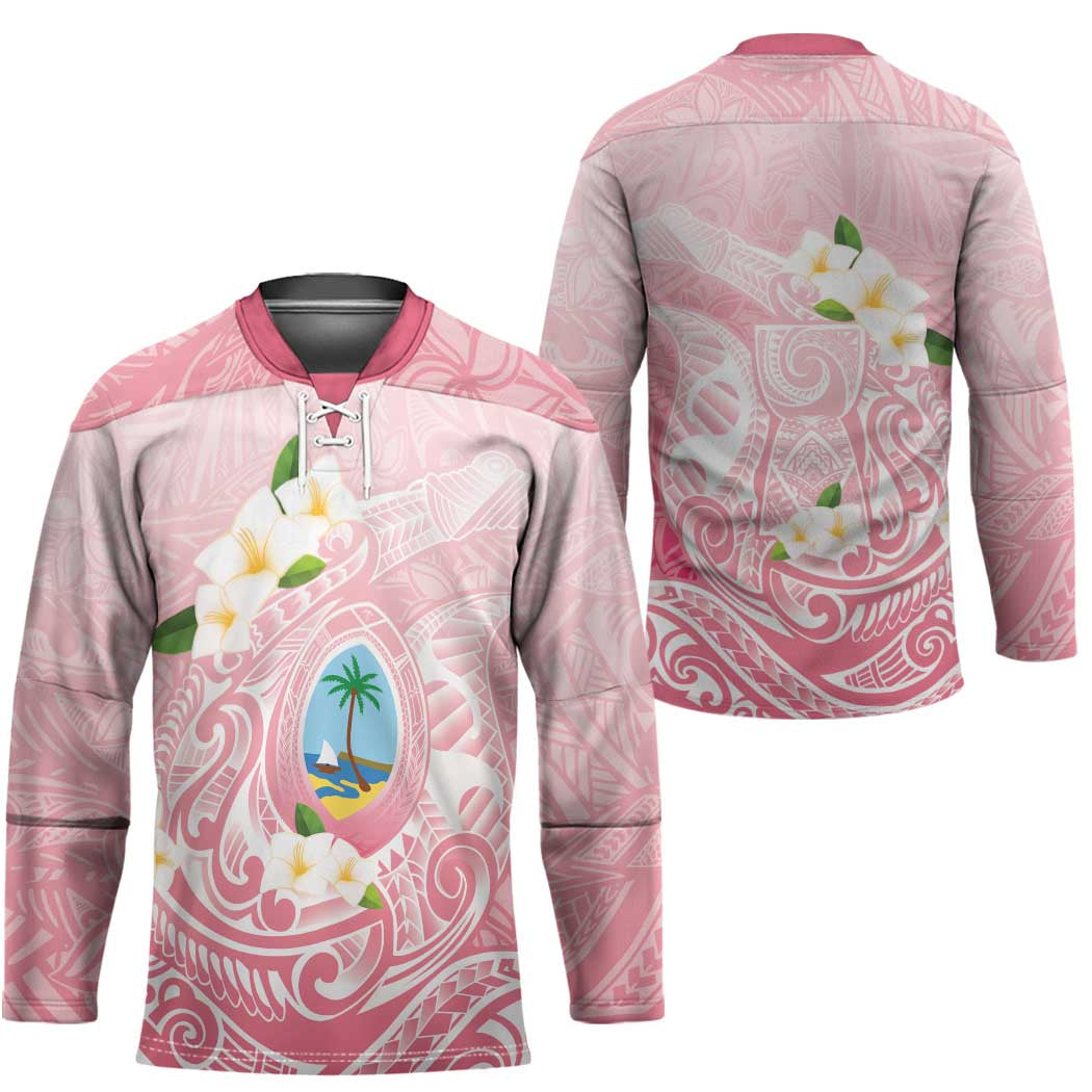 Guam Fishhook Mix Guasali Flowers Hockey Jersey Dreaming Coral LT7 - Polynesian Pride