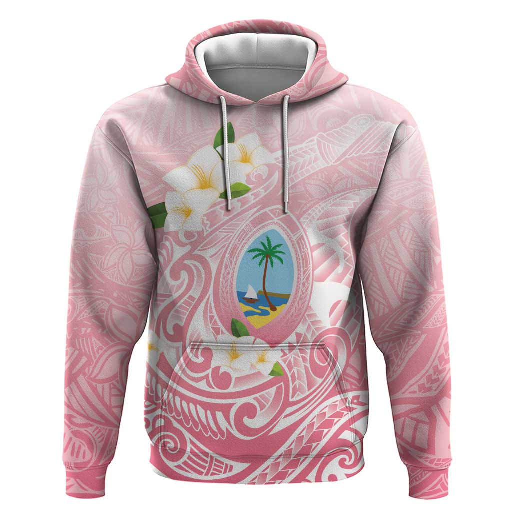 Guam Fishhook Mix Guasali Flowers Hoodie Dreaming Coral LT7 Pullover Hoodie Pink - Polynesian Pride