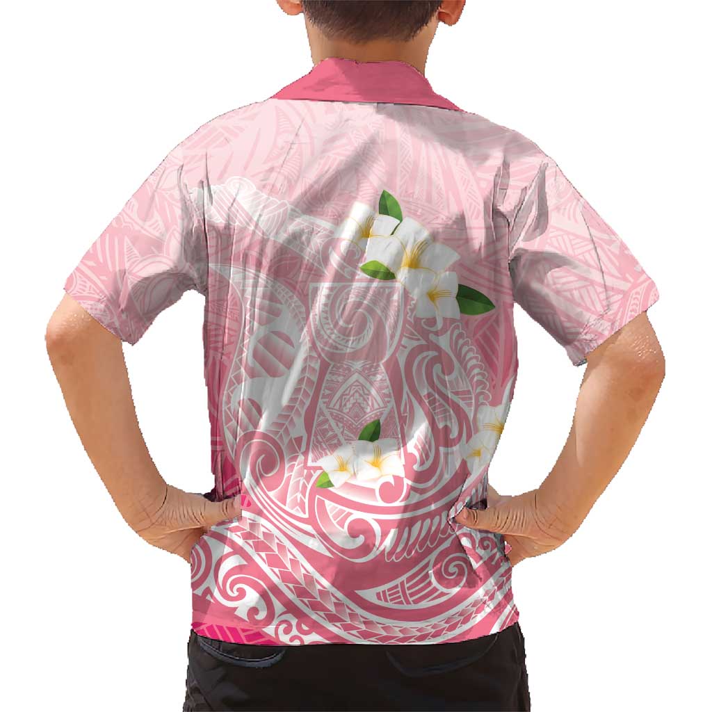 Guam Fishhook Mix Guasali Flowers Kid Hawaiian Shirt Dreaming Coral LT7 - Polynesian Pride