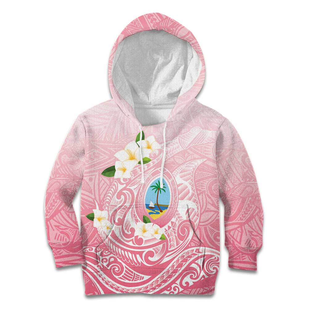 Guam Fishhook Mix Guasali Flowers Kid Hoodie Dreaming Coral LT7 Hoodie Pink - Polynesian Pride
