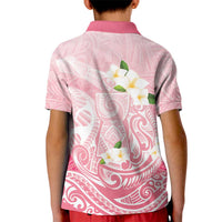Guam Fishhook Mix Guasali Flowers Kid Polo Shirt Dreaming Coral LT7 - Polynesian Pride
