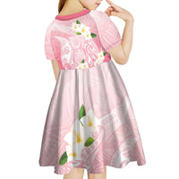 Guam Fishhook Mix Guasali Flowers Kid Short Sleeve Dress Dreaming Coral LT7 - Polynesian Pride