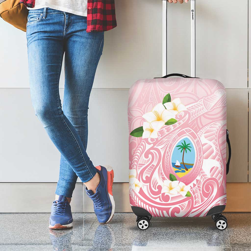 Guam Fishhook Mix Guasali Flowers Luggage Cover Dreaming Coral LT7 - Polynesian Pride