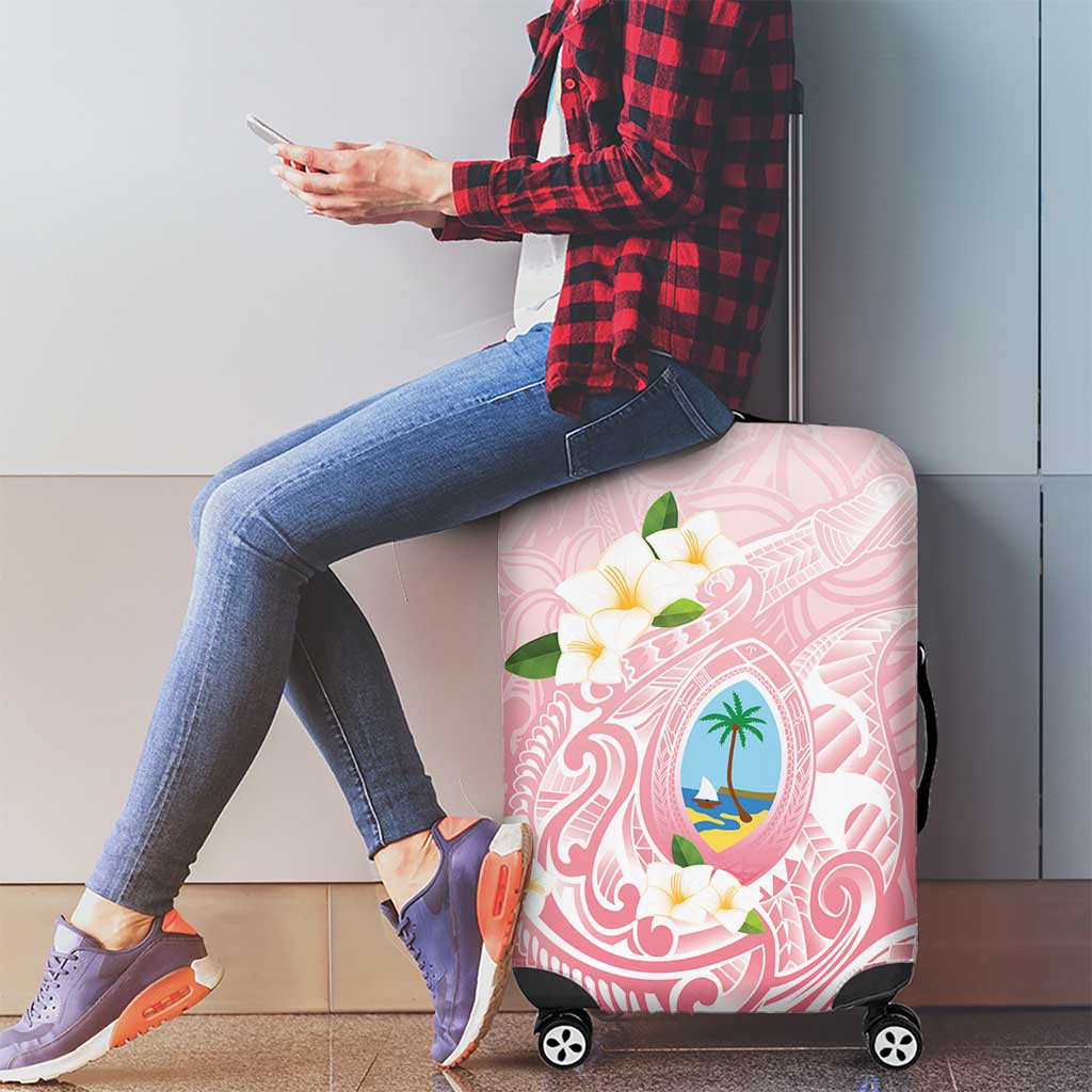 Guam Fishhook Mix Guasali Flowers Luggage Cover Dreaming Coral LT7 - Polynesian Pride