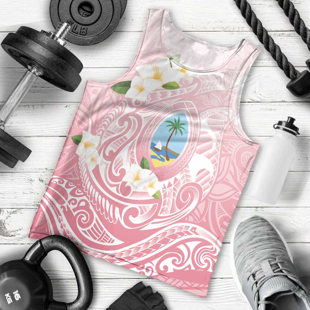 Guam Fishhook Mix Guasali Flowers Men Tank Top Dreaming Coral LT7 - Polynesian Pride