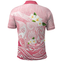 Guam Fishhook Mix Guasali Flowers Polo Shirt Dreaming Coral LT7 - Polynesian Pride