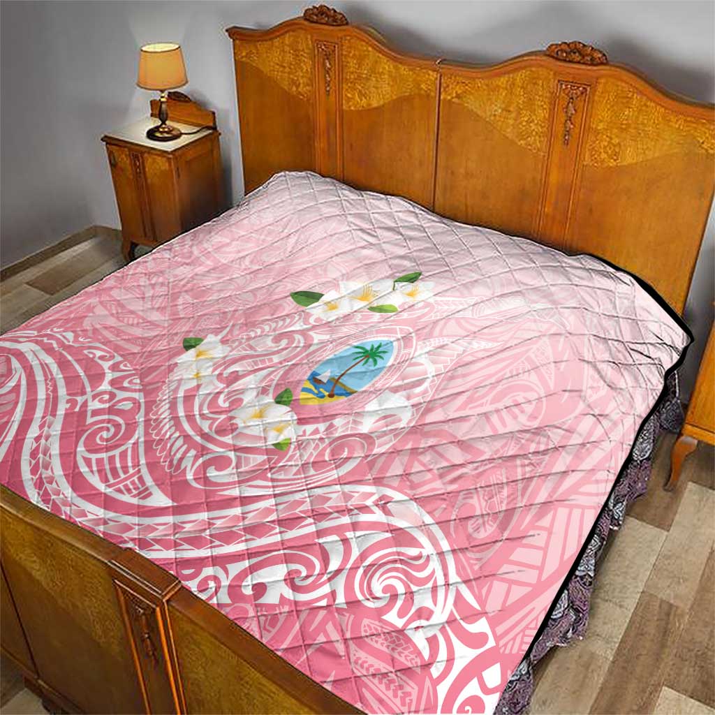 Guam Fishhook Mix Guasali Flowers Quilt Dreaming Coral LT7 - Polynesian Pride