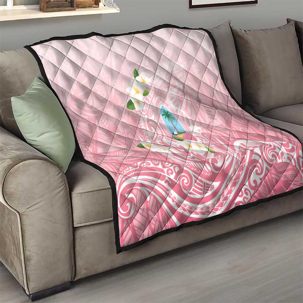 Guam Fishhook Mix Guasali Flowers Quilt Dreaming Coral LT7 - Polynesian Pride