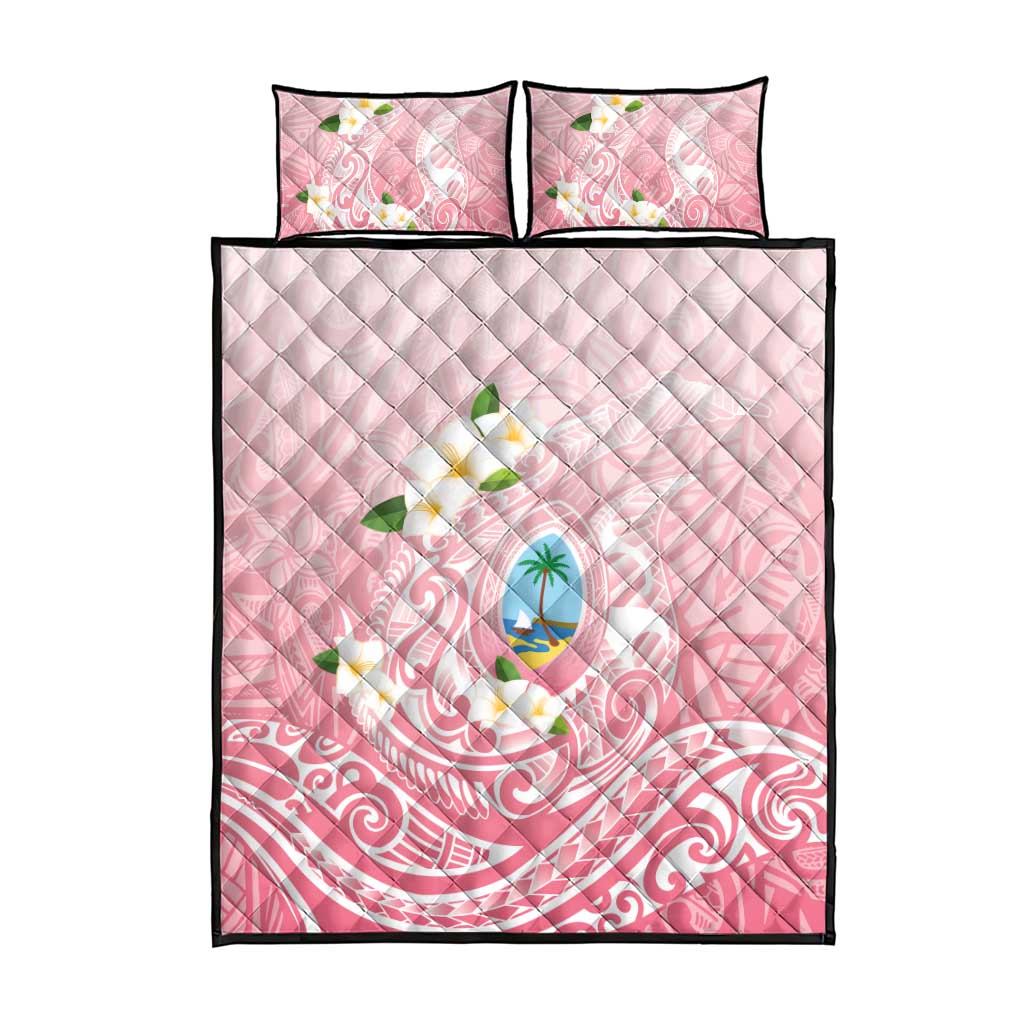 Guam Fishhook Mix Guasali Flowers Quilt Bed Set Dreaming Coral LT7 - Polynesian Pride