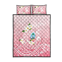 Guam Fishhook Mix Guasali Flowers Quilt Bed Set Dreaming Coral LT7 - Polynesian Pride