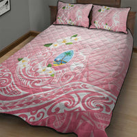 Guam Fishhook Mix Guasali Flowers Quilt Bed Set Dreaming Coral LT7 - Polynesian Pride
