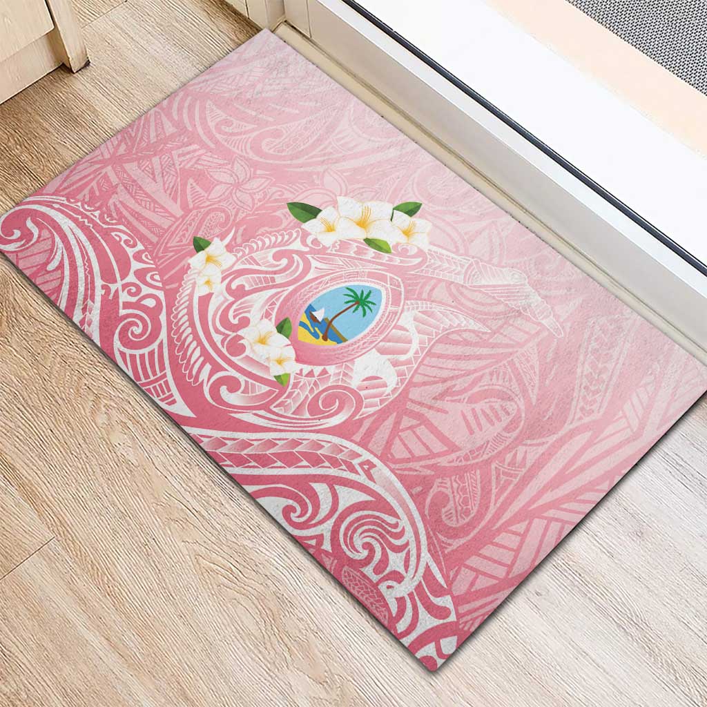 Guam Fishhook Mix Guasali Flowers Rubber Doormat Dreaming Coral LT7 - Polynesian Pride