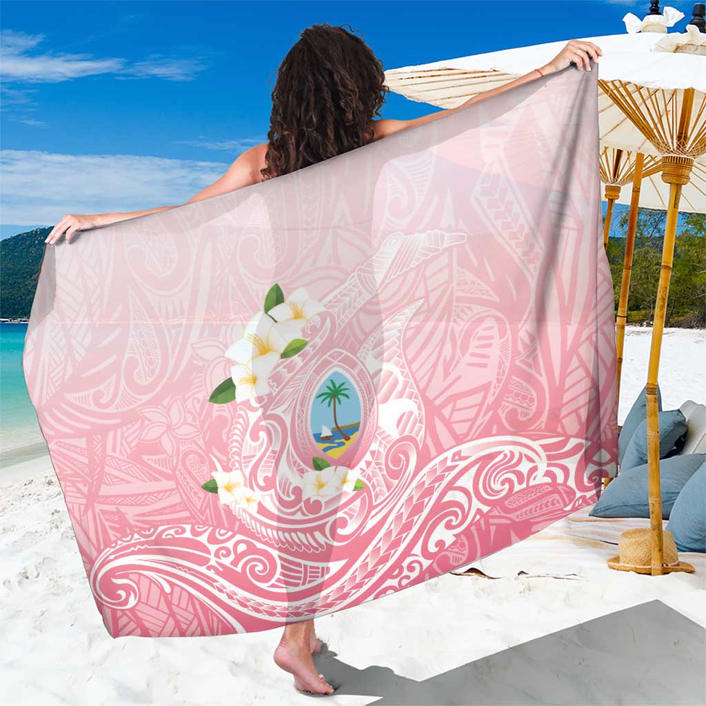 Guam Fishhook Mix Guasali Flowers Sarong Dreaming Coral LT7 One Size 44 x 66 inches Pink - Polynesian Pride