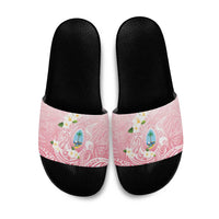 Guam Fishhook Mix Guasali Flowers Slide Sandals Dreaming Coral LT7 Pink - Polynesian Pride