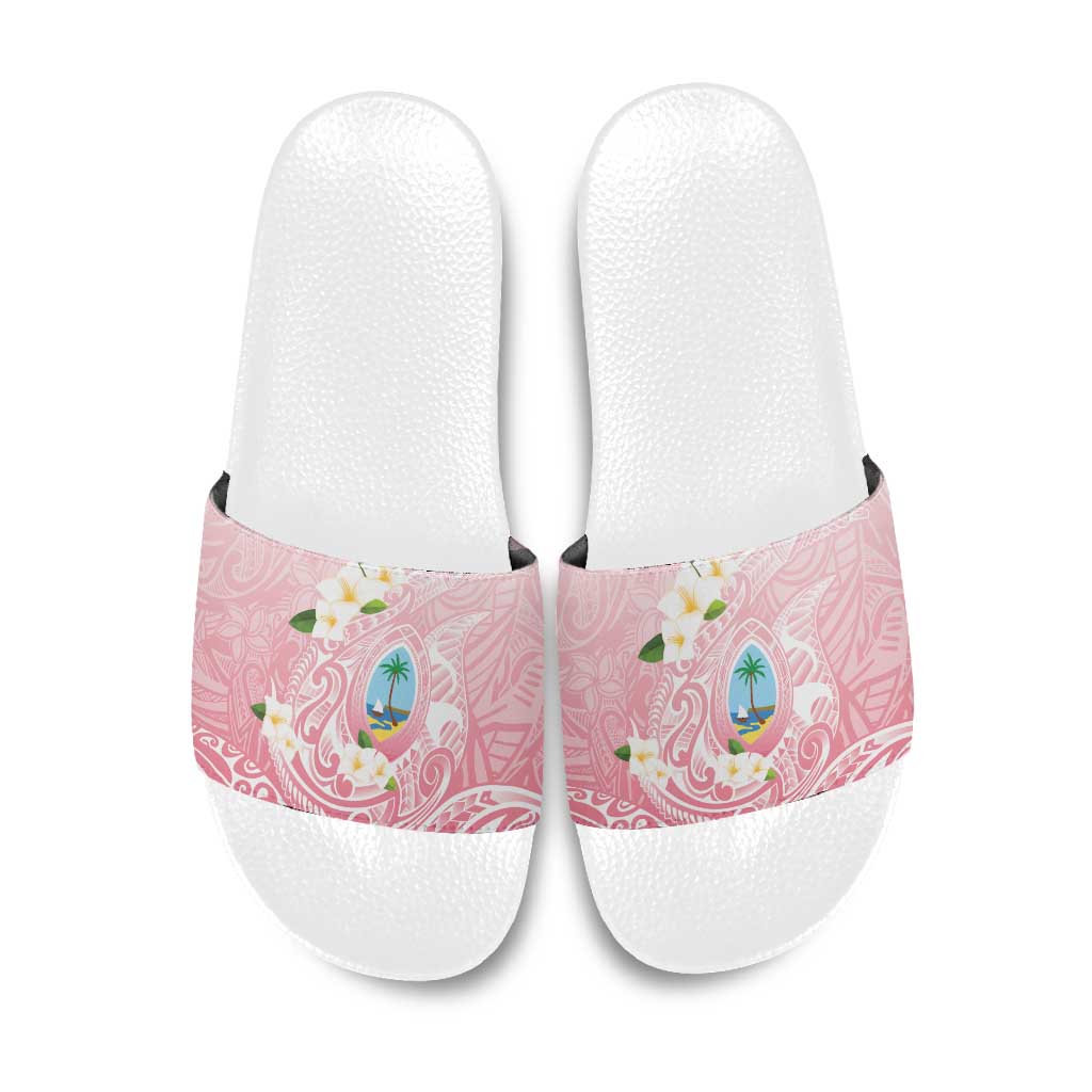Guam Fishhook Mix Guasali Flowers Slide Sandals Dreaming Coral LT7 Pink - Polynesian Pride